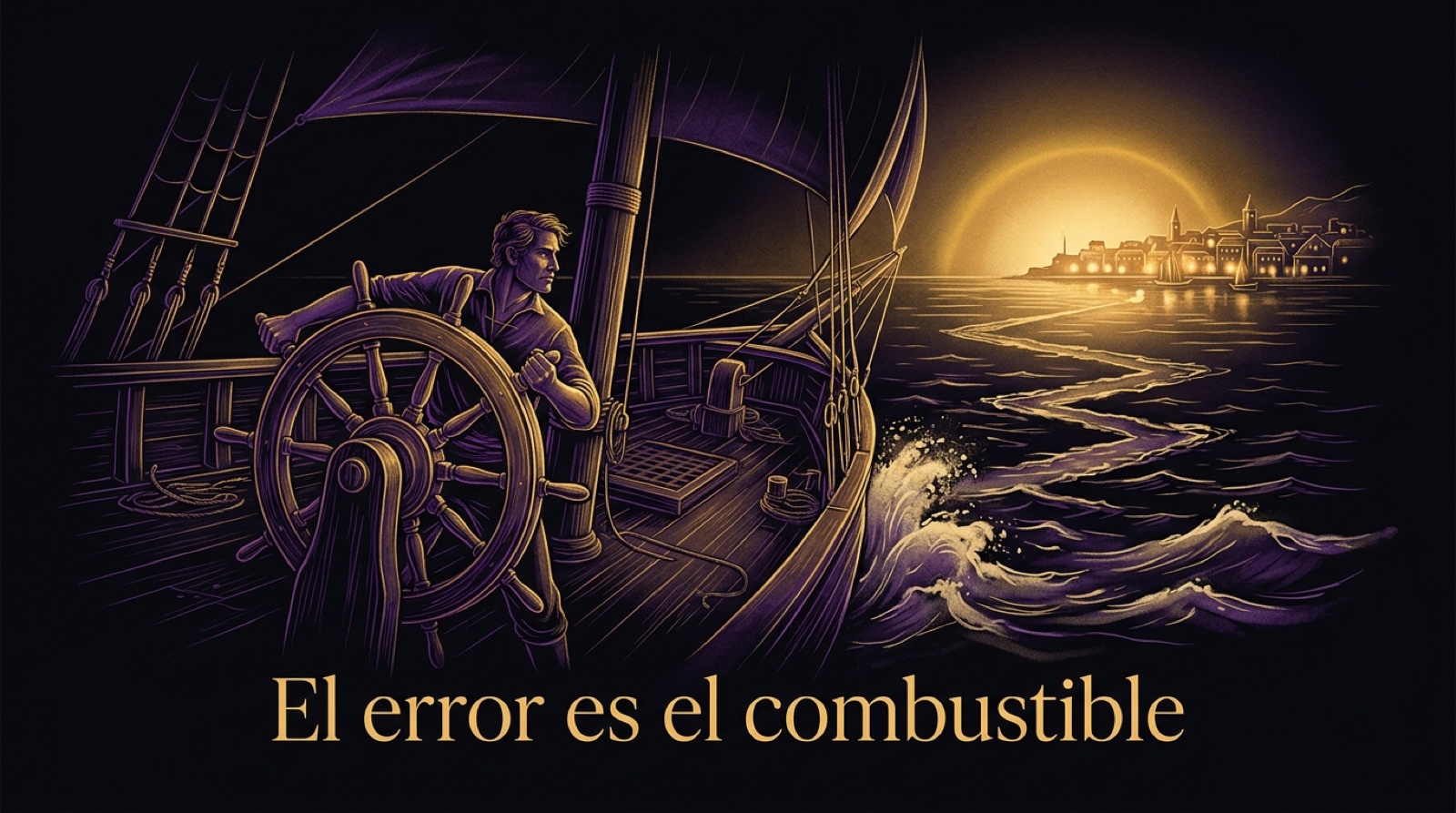 El timonel corrige a cada ola: el error no es su enemigo, es su combustible