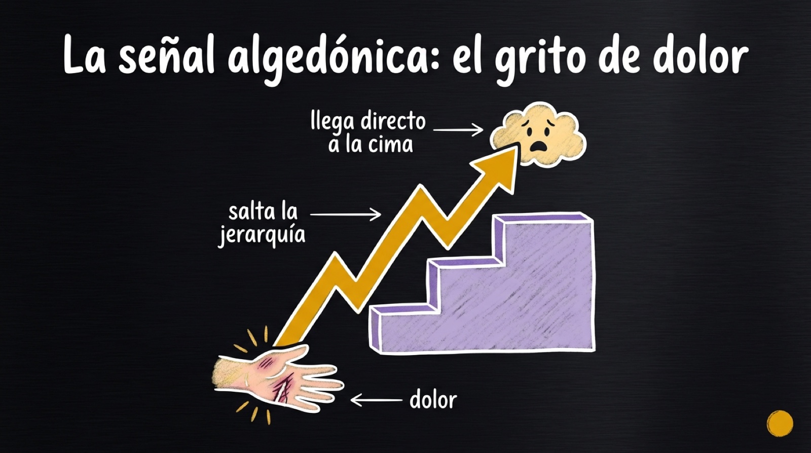La señal algedónica: un grito de dolor que salta toda la jerarquía y llega directo a la cima, solo cuando hay dolor real