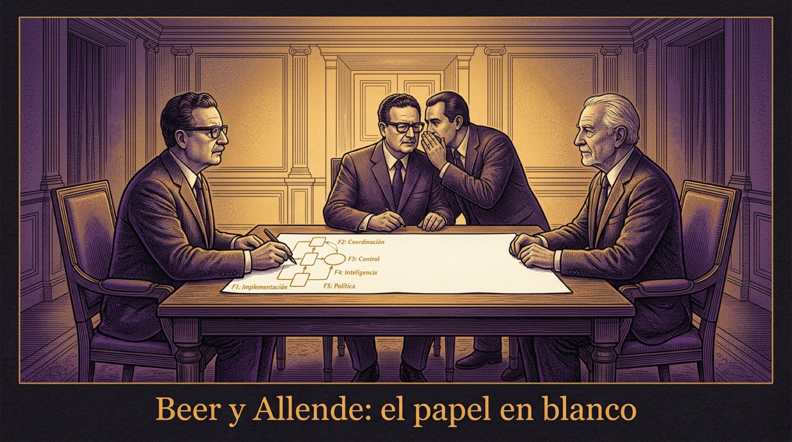 Beer le dibuja a Allende el modelo de las cinco funciones en una hoja en blanco: el presidente lo entendió a la primera