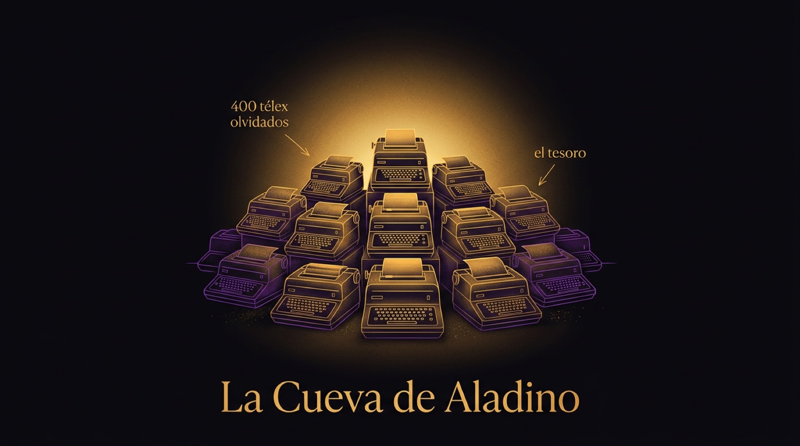 Cuatrocientos teletipos olvidados en una bodega: la Cueva de Aladino que hizo posible la red sin comprar nada