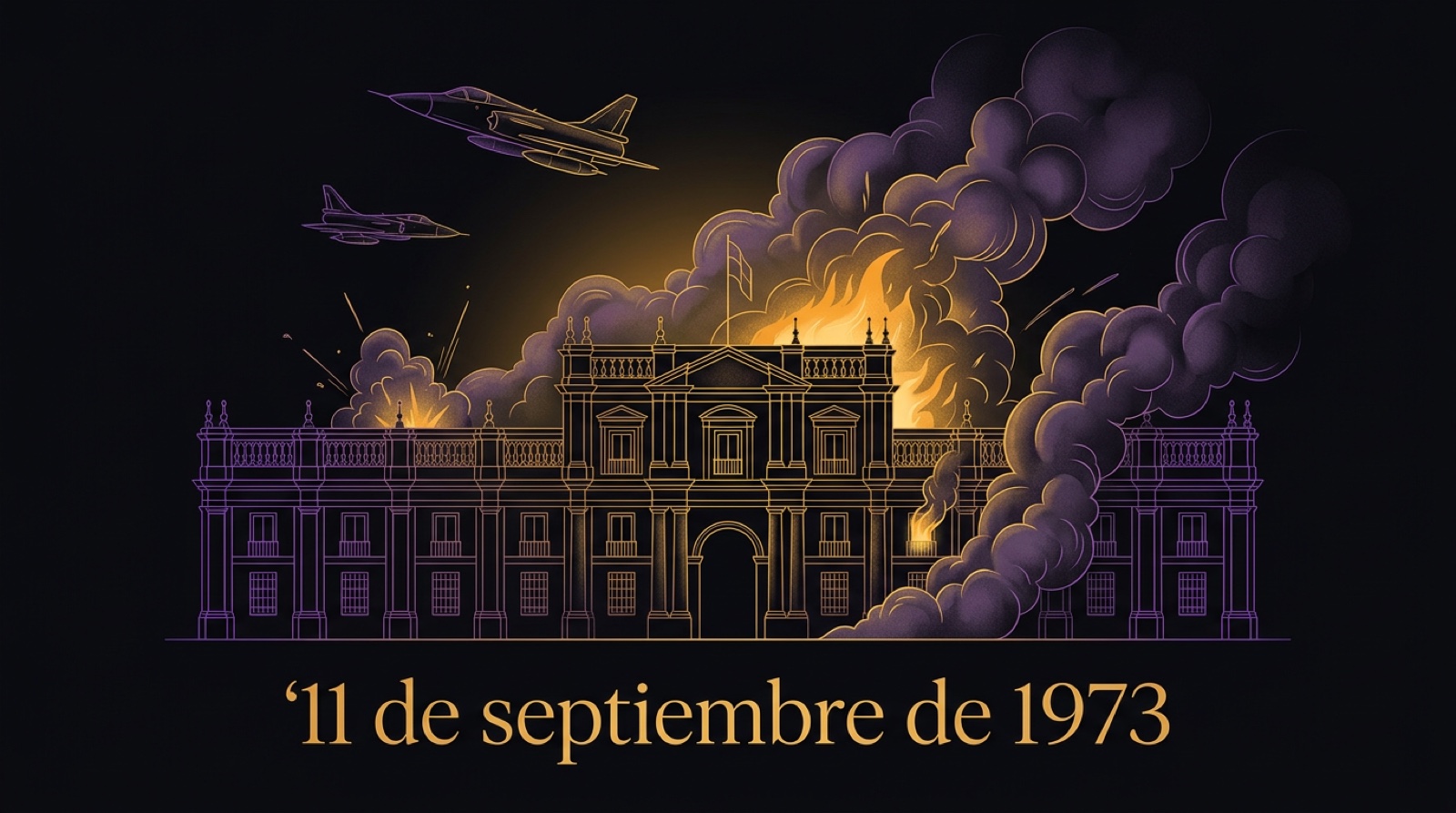 El 11 de septiembre de 1973: La Moneda envuelta en humo, el fin violento del sueño
