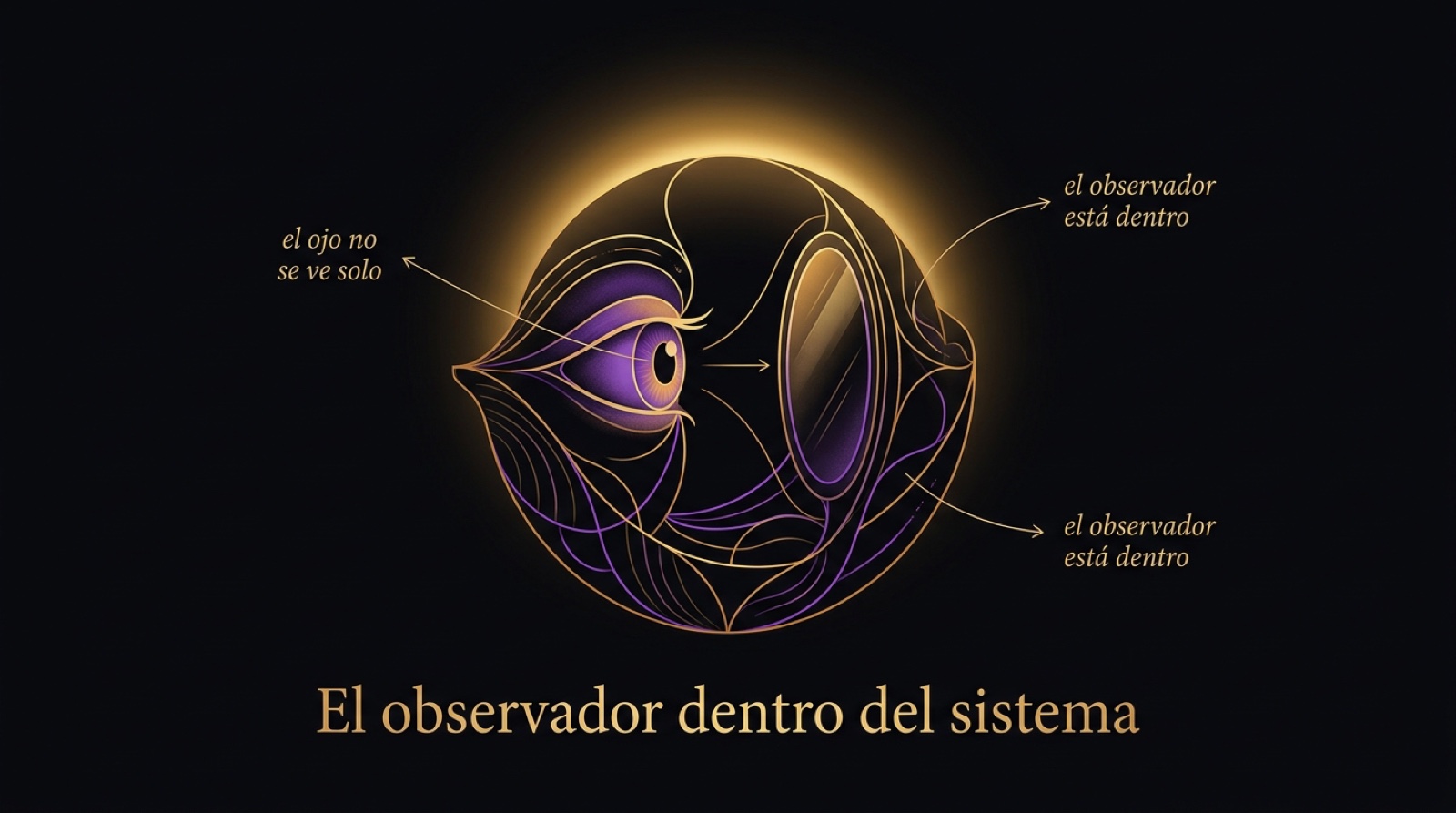 El ojo no puede verse a sí mismo: el observador está dentro del sistema que observa, no en un balcón externo