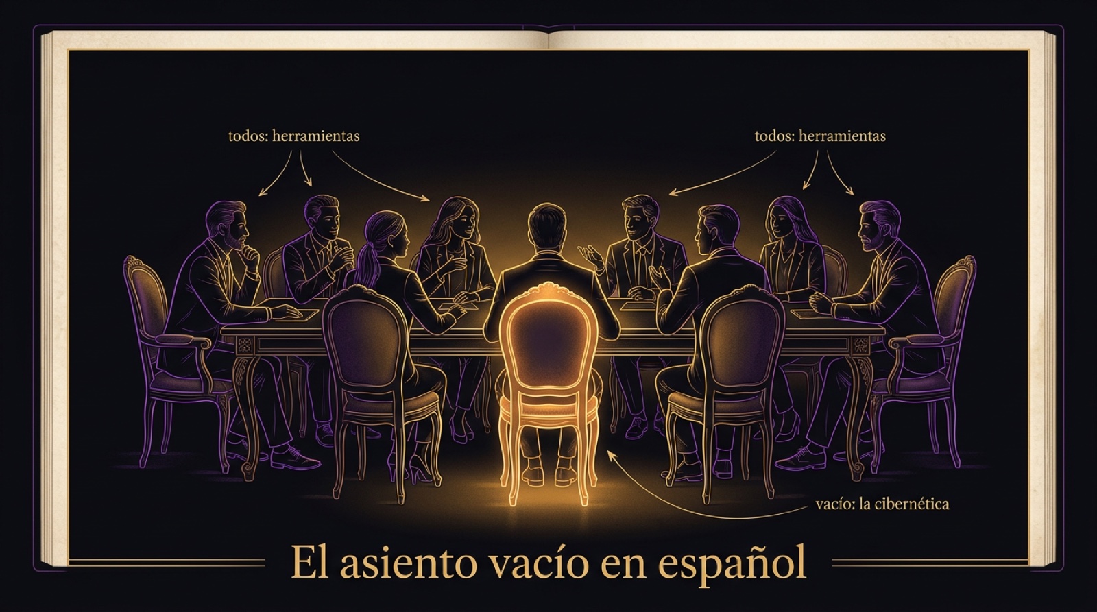 Todos en español hablan de herramientas; el asiento del que nombra la categoría cibernética está vacío